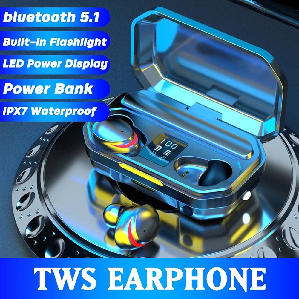 M15 Bluetooth 5.0 Dual Ear In Ear Sport Low Delay Display Digital