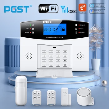 PGST 무선 스마트 홈 도난 경보 시스템, GSM 보안 경보, 앱 제어, 동작 감지기, 도어 센서, PG505 키패드, 433MHz