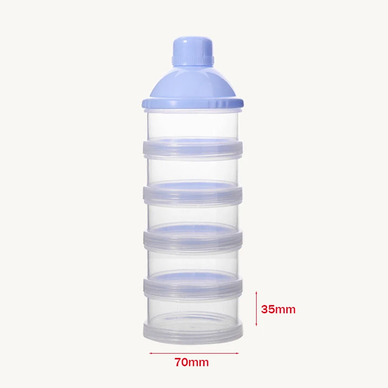 Portable Milk Powder Formula Dispenser Food Container Storage Feeding Boxes Baby Kids Toddler 4/5 Grid Baby Food Storage Box baby food storage containers portable food storage box baby milk powder dispenser