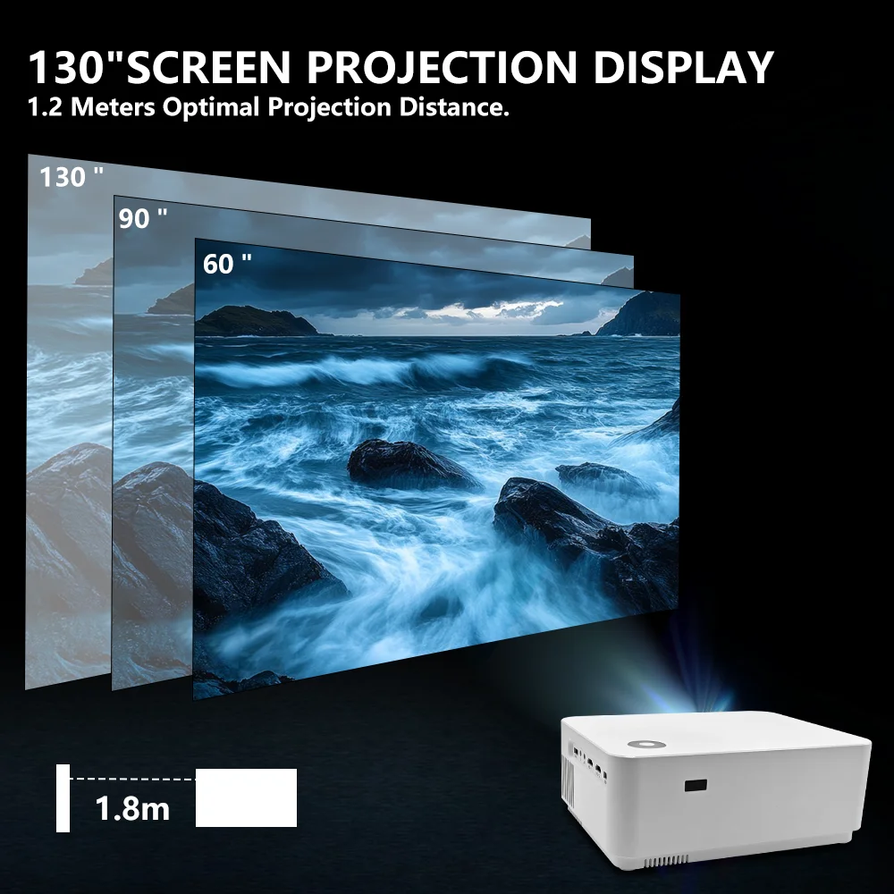 새로운 D5 풀 HD 1080P 스마트 프로젝터 5G 와이파이 안드로이드 OS 디지털 포커스 LED LCD 홈시어터 시네마 영화 비디오 프로젝터 빔프로젝터