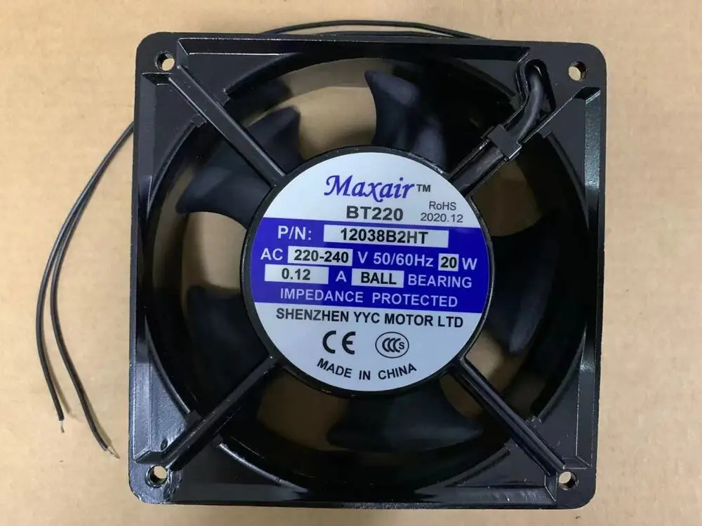 

Вентилятор охлаждения Maxair BT220 12038B 2HT с шарикоподшипником, 120 А, 120*38 мм