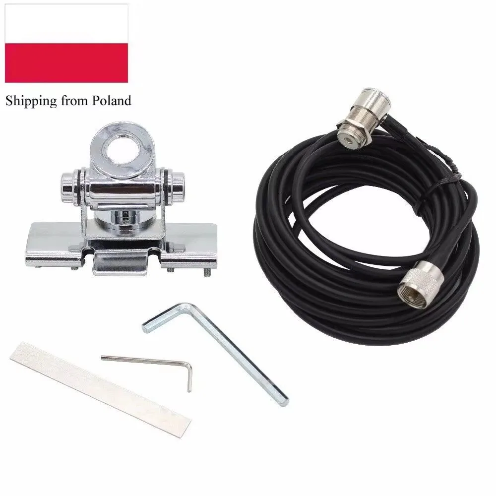 RB-400 Car Antenna Clip Mount 5 Meter Coaxial Extend Cable for KT-8900 TH-9800 BJ-318 BJ-218 UV-998 Mobile Ham Radio