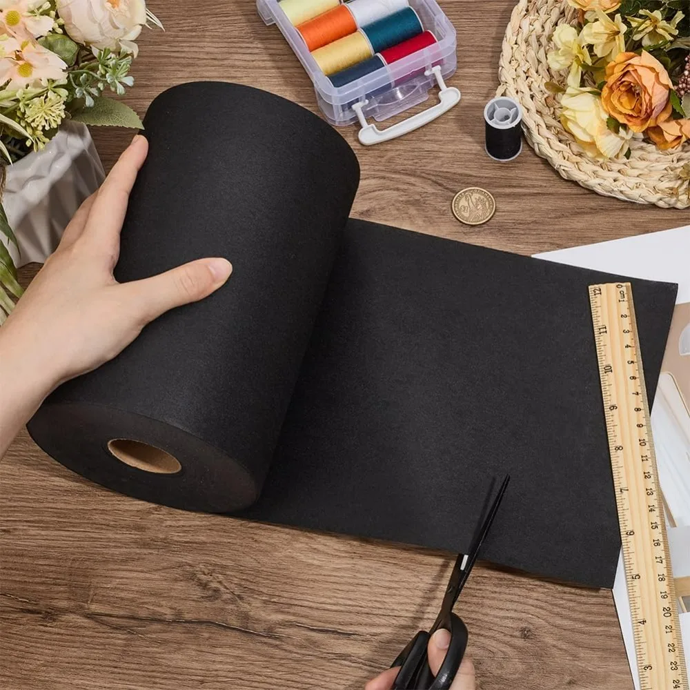 Black Cut Away Embroidery Stabilizer 7.9 Inch x 50 Yard Roll Cut Away Stabilizer Backing Soft Embroiderys Backing Stabilizers