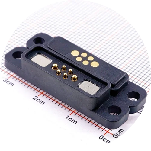 1/3/5 Sätze wasserdichter zweireihiger Hochstrom-5A magnetischer Pogo-Pin-Stecker 4 6 8 10 männlich weiblich Pitch 2.0 DC Power Charging IP67 – Detail 6