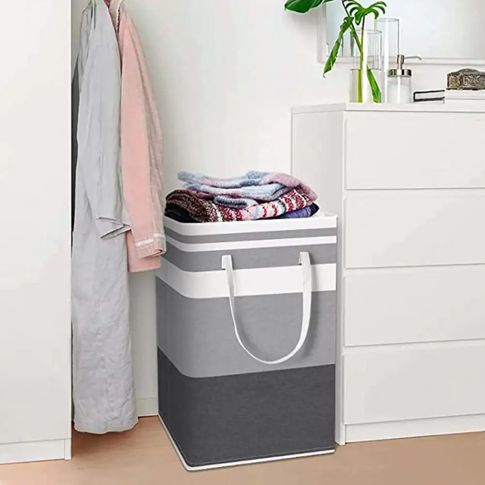

Foldable Storage Basket Foldable Laundry Hamper Versatile Storage Solution for Dirty Clothes Toys Sundries Sturdy Laundry Hamper
