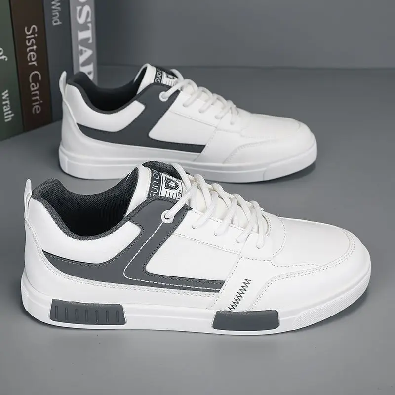 

New breathable men's Korean version trendy and versatile small white shoes with thick soles for sports and leisure board shoes