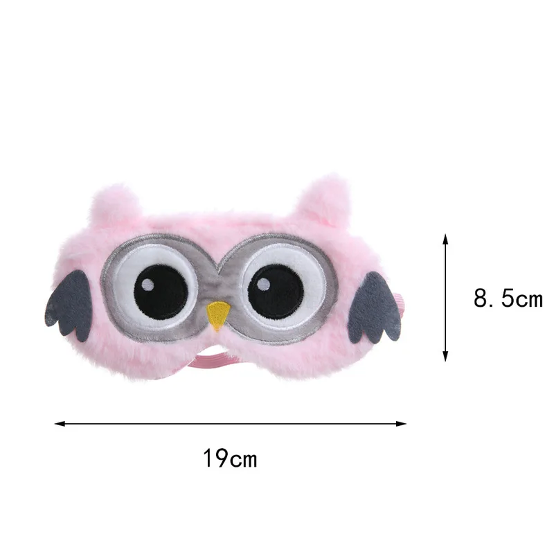 Eye Mask Hot Soft Silk Owl Toy Eye Mask Sleeping Mask Plush Eye Shade Cover 3D Cartoon