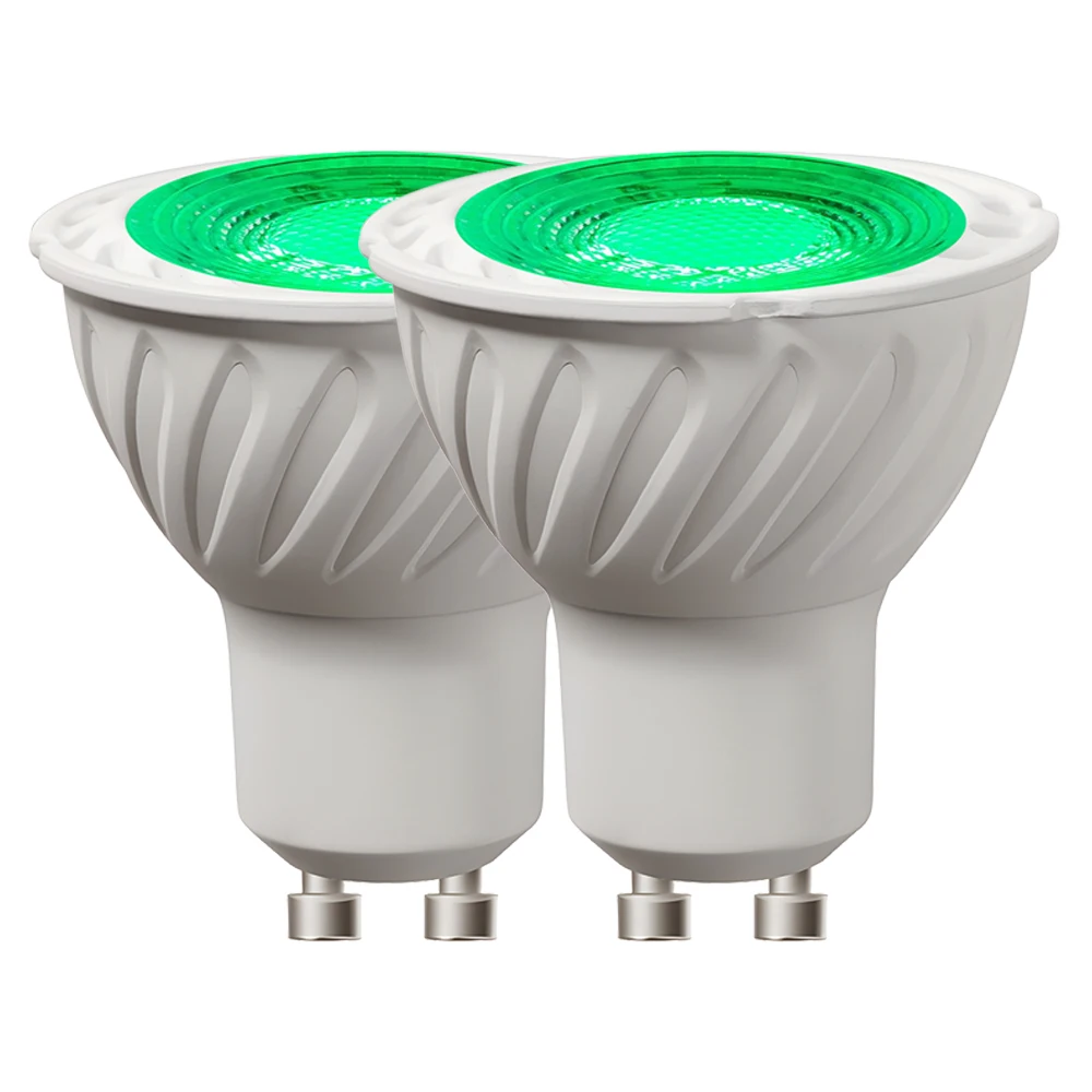 Red Green Yellow LED Light Spot Bulb GU10 5W Music Room KTV Home Decoration Bedroom Living Room Holiday Lighting Bulbs 4x led spotlight