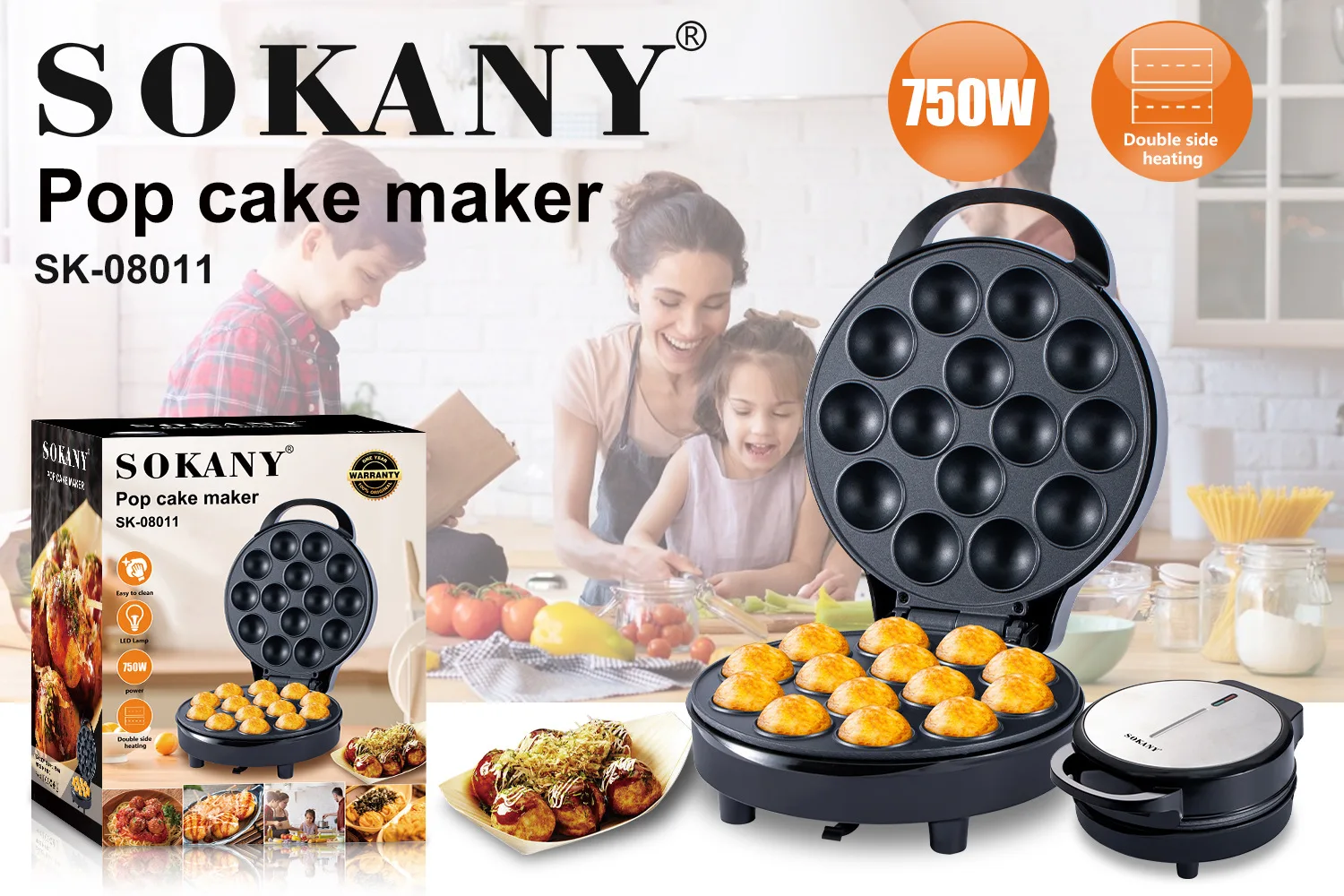 SOKANY 08011 Bread and Cake Maker Home Baking Machine Breakfast Maker for Light Meals 2