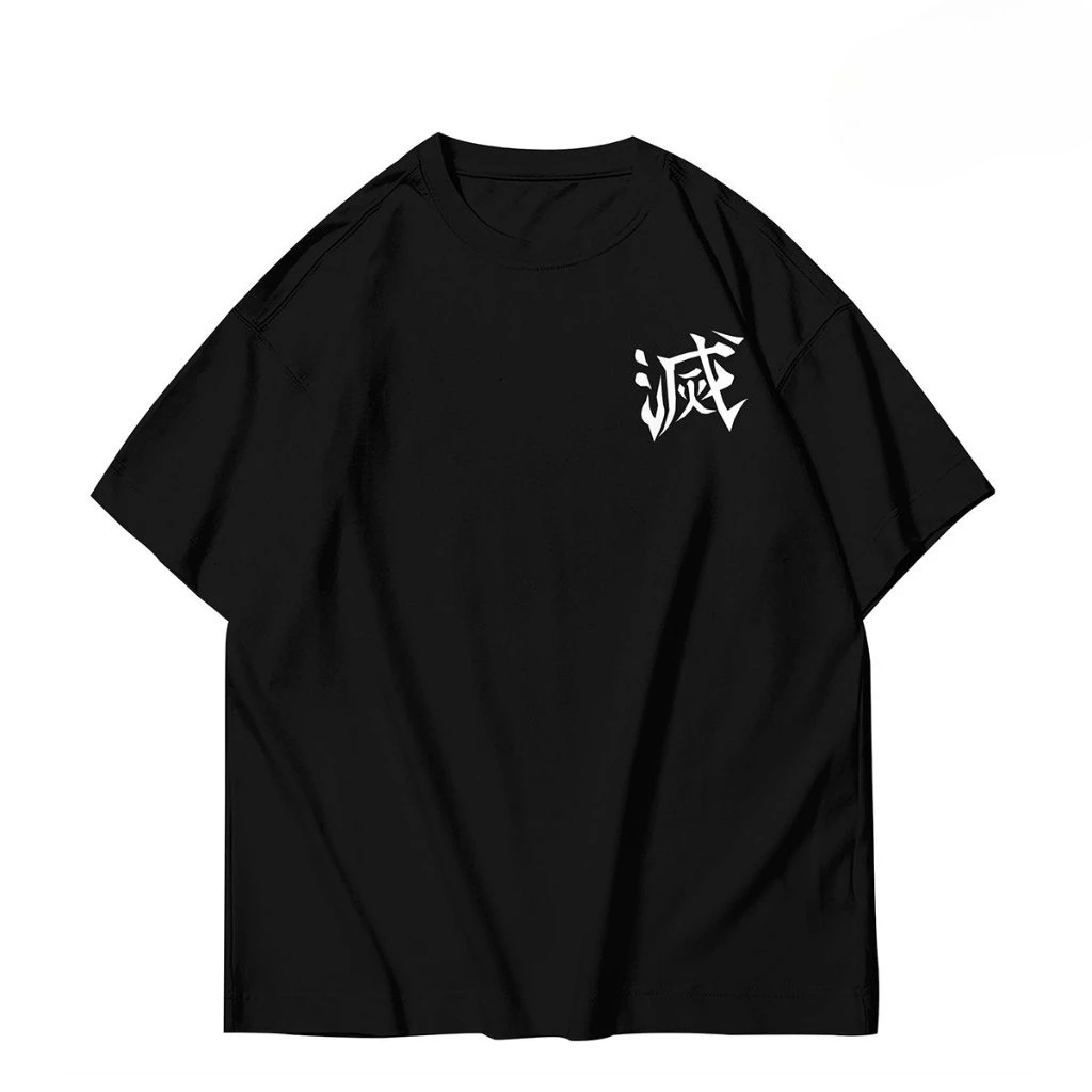 Unisex Oversized Casual Anime Demon Slayer Graphic T-Shirts 2025