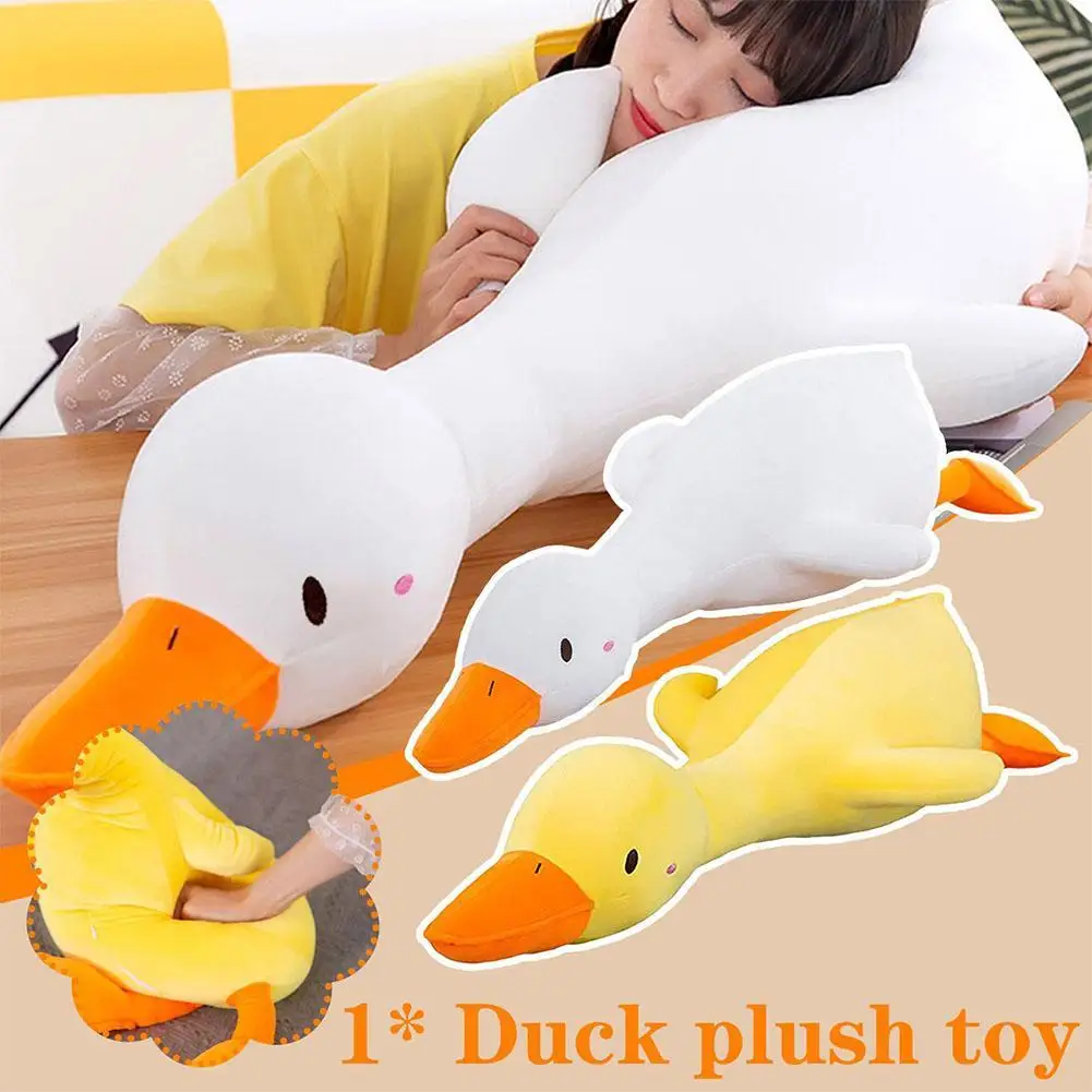 

65cm Sand Sculpture Duck Pillow Plush Toy Cute Goose Soft White Duck Plush Doll Gift For Girlfriend Kids Or Bestie