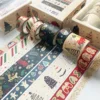 MOHAMM-Gold Foil Christmas Washi Masking Tape Set, DIY Arts Craft, Scrapbooking Projects, Gift Wrapping, 8 Rolls 1