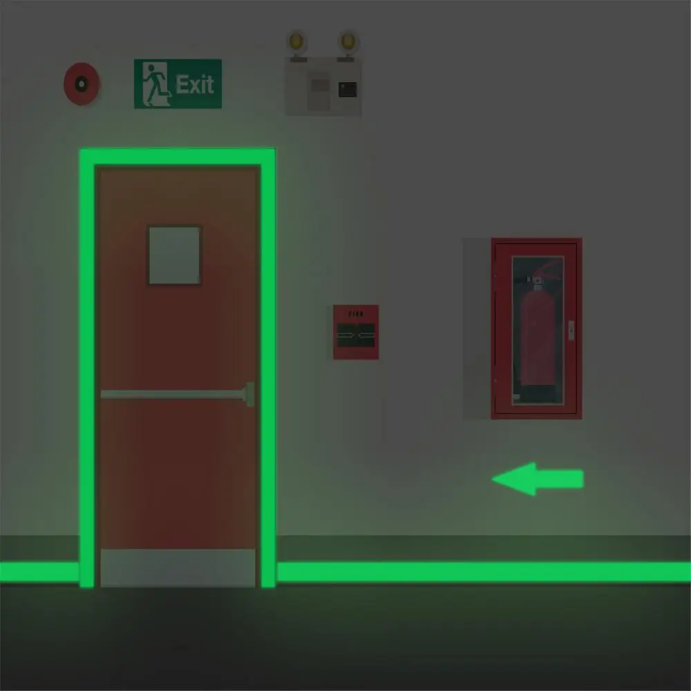 Description Picture 6 of itemGreen Luminous Tape Self Adhesive Glow In The Dark Stickers Stage Decorative Luminous Fluorescent Tape Waterproof