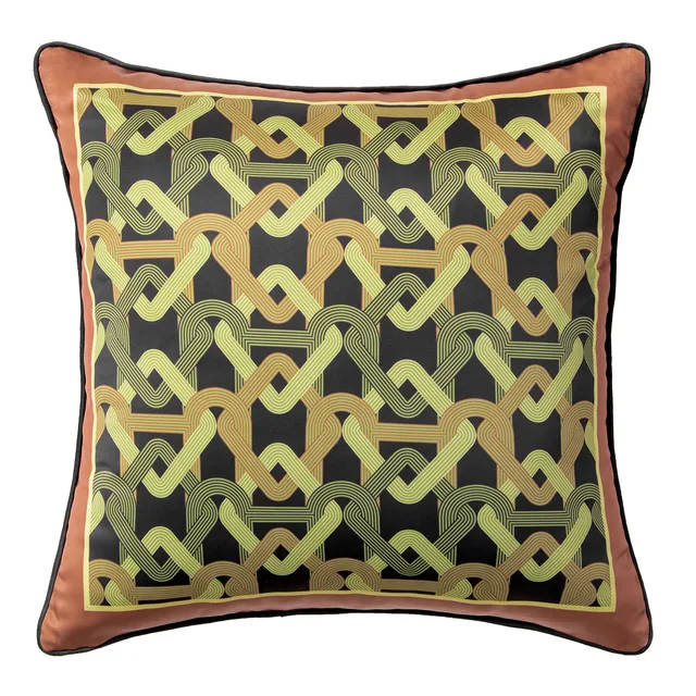 Medicci Home Luxury Pillow Covers Porcelain Indigo Blue And White Flat