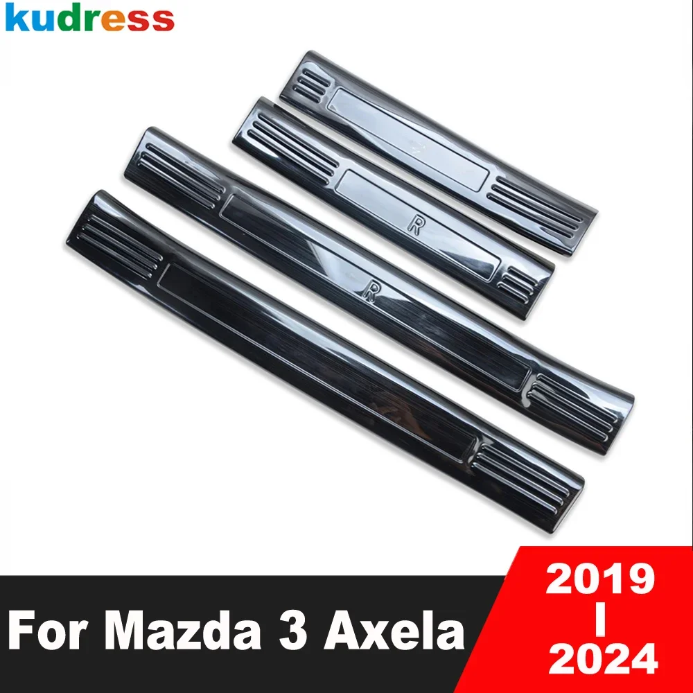 

Накладка на порог для Mazda 3 Axela BP 2019-2022 2023 2024 седан, стальная защитная накладка на педаль двери, защитные аксессуары