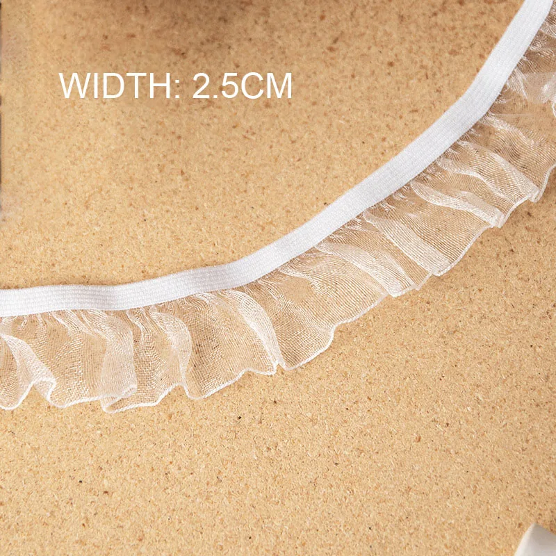 Weiches, hautanliegendes, faltiges gestricktes Gummiband, handgefertigtes DIY-Zubehör, Schwarz und Weiß, 5 Yards, 1,5–2,8 cm breit – Detail 5