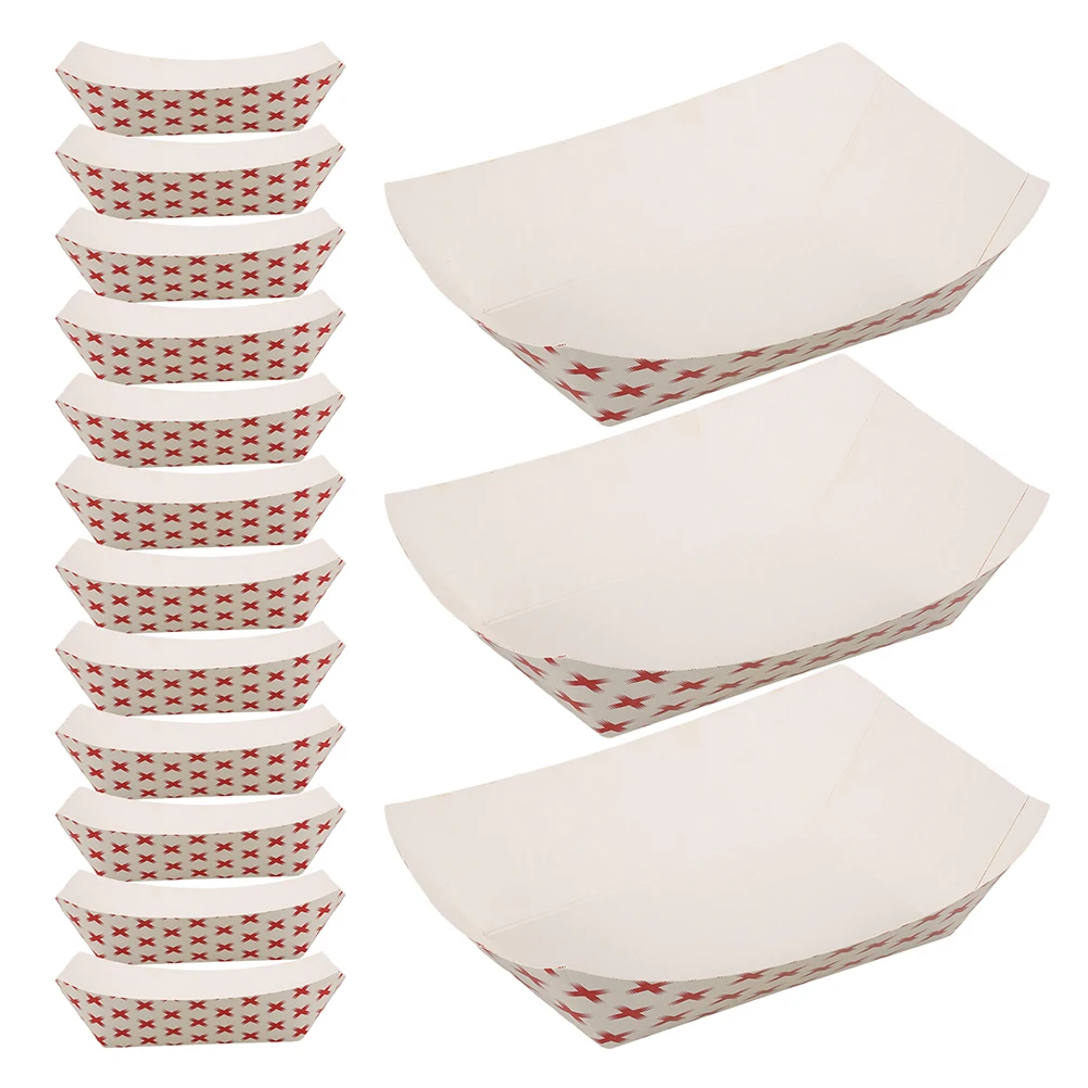 50pcs Kraft Paper Hot Dog Trays, Disposable Snack and Food Serving Containers, Open-Top... - SKU PHDT1820 - UGI Packaging