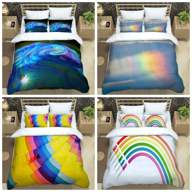 

Мягкие и удобные комплекты постельного белья с принтом Rainbow Fresh classics