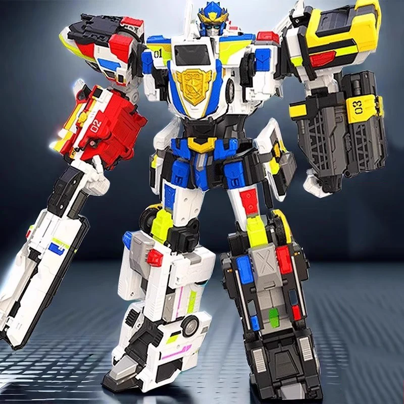 新しい MiniForce スーパー警官ジャスティス タイタン 5 車両結合変換