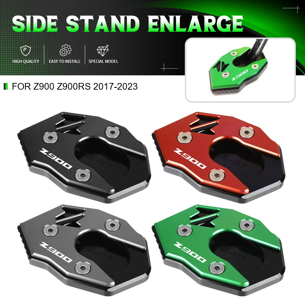 

Motorcycle Side Stand Pad Plate Kickstand Enlarger Support Extension For KAWASAKI Z900 Z900RS 2017 2018 2019 2020 2021 2022 2023