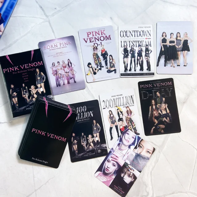 54Pcs/Set Kpop Photocards Jennie Lisa Kétszer Newjeans Txt Lomo Kártyák Új Fotóalbum Született Rózsaszín Venom K Pop Kiegészítők - Image 5
