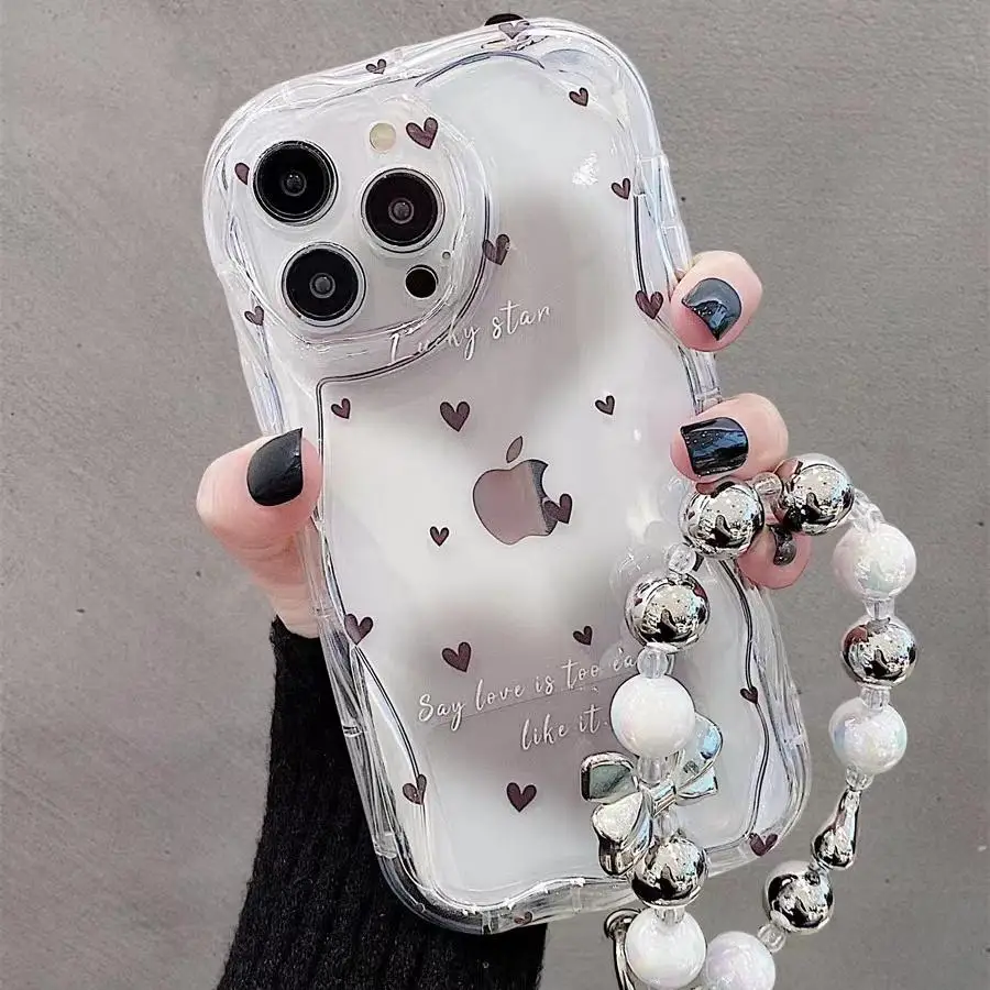 Custodia Per Infinix Hot 40 Pro 30I 20I 40I 20 30 12 9 Play Note 30 Smart 8 7 Tecno Spark 20 20C Cover Love Heart Bracciale