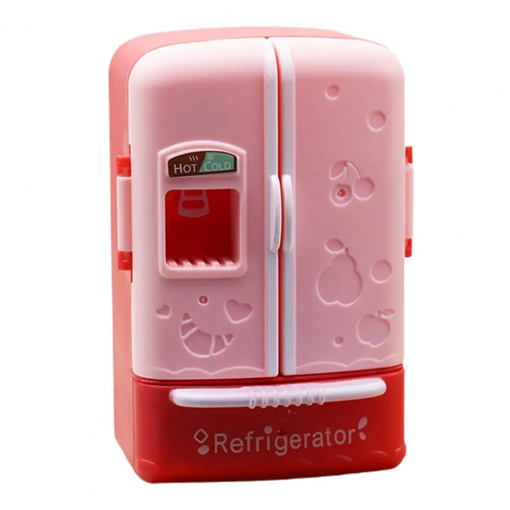 Mini Fridge Toy Cute Realistic Small Simulated Nice-looking Decorative Openable 1/12 Dollhouse Kitchen Furniture Food Toy for Mi