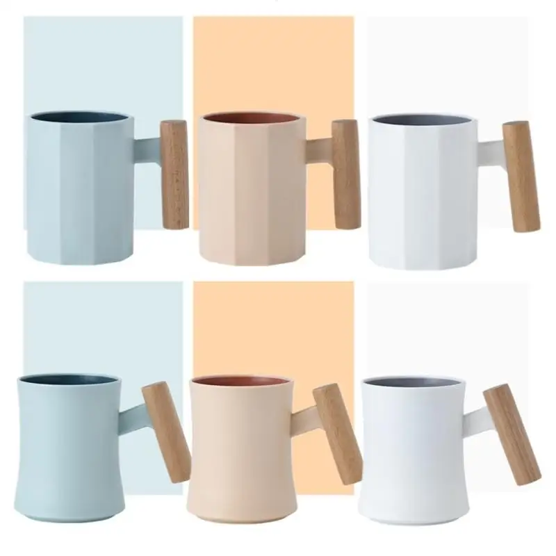 Creative Wooden Handle Toothbrush Cup For Bathroom Storage_voghion.com