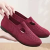 Fashionable and Breathable Summer Mesh Lightweight Mother Shoes Slip on Flat Casual Non Slip Sports Vulcanized Shoes for Women 5