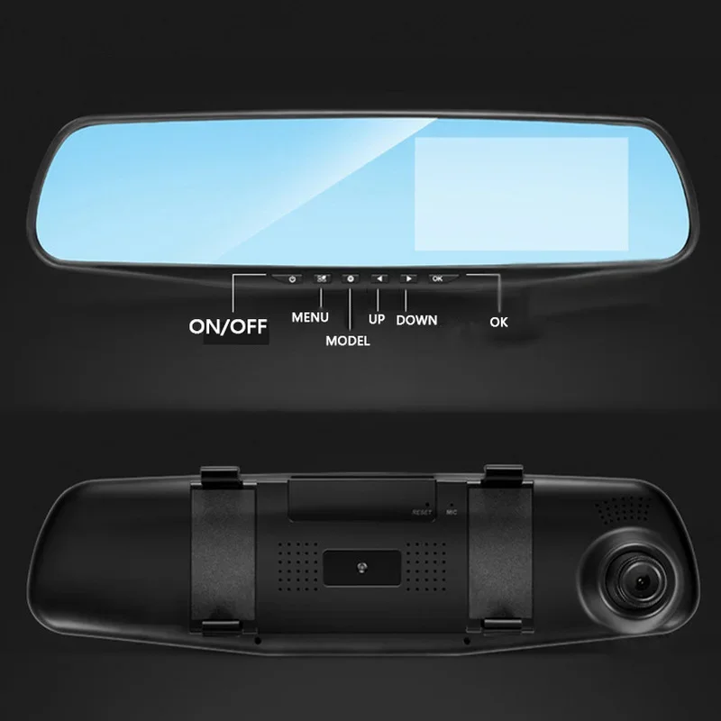 Car Rearview Mirror DVR 1080P Dual Lens Driving Video Recorder