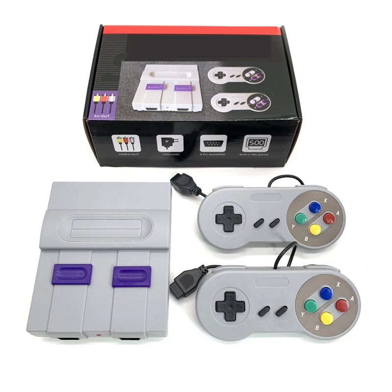Retro Game Console - Classic, Vintage, Mini Game Console for Kids and Adults, Retro Classic 500 Game Console with 2 Controllers