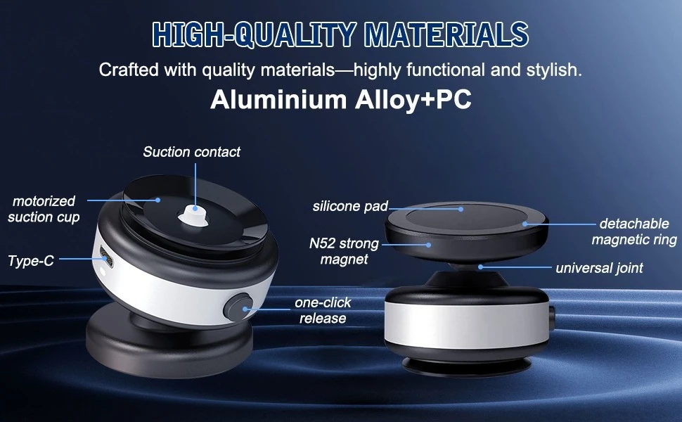 Electric Vacuum Magnetic Car Phone Holder  with Strong Functionality and Outstanding Fashion Sense
