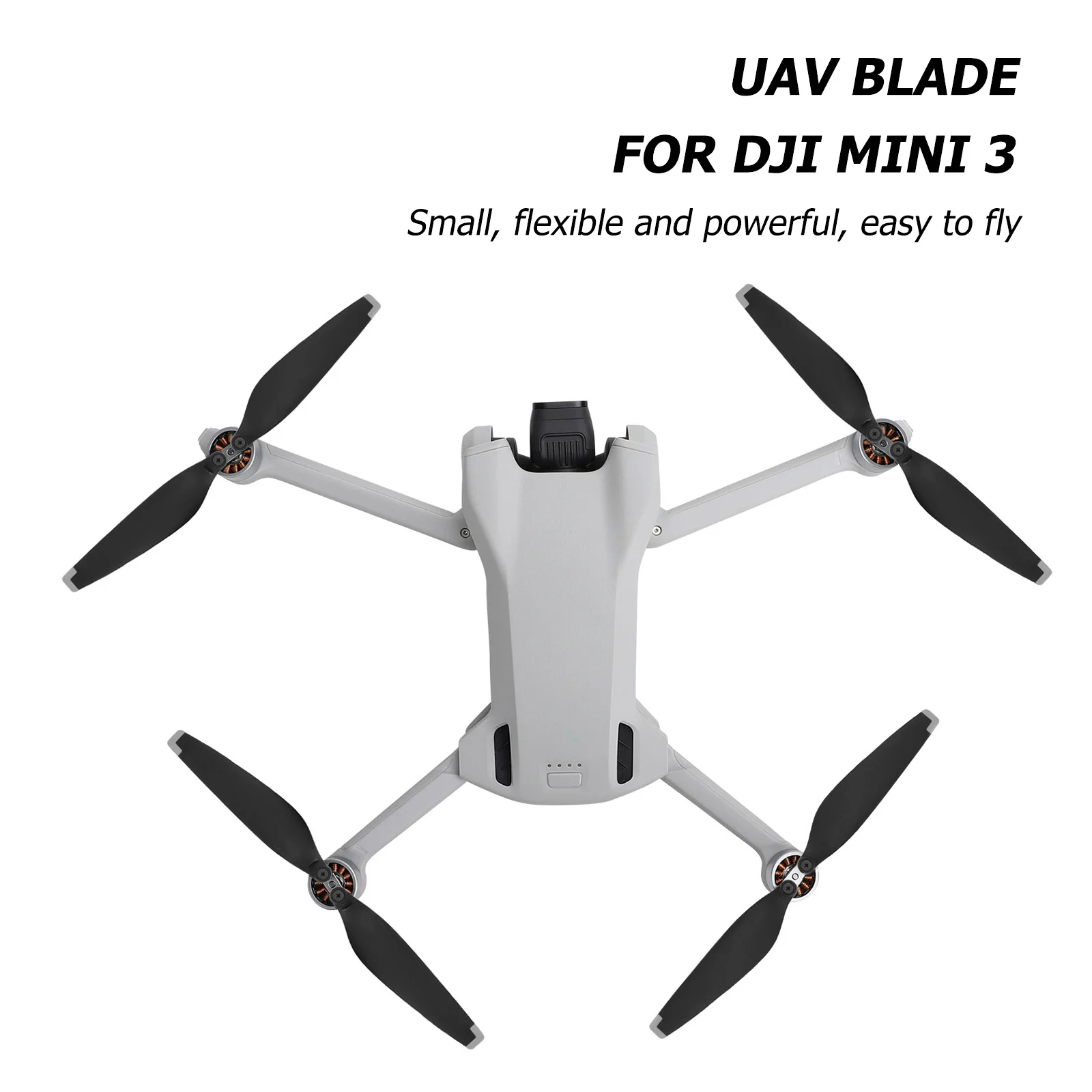 Emballage contenant 8 hélices de rechange pour drone Mini 3, orange et argent, avec vis de fixation