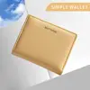PU Leather Short Wallet For Women's Fashion Solid Color Large Capacity Lady Handbag Foldable Thin Card Holder Coin Purses 3