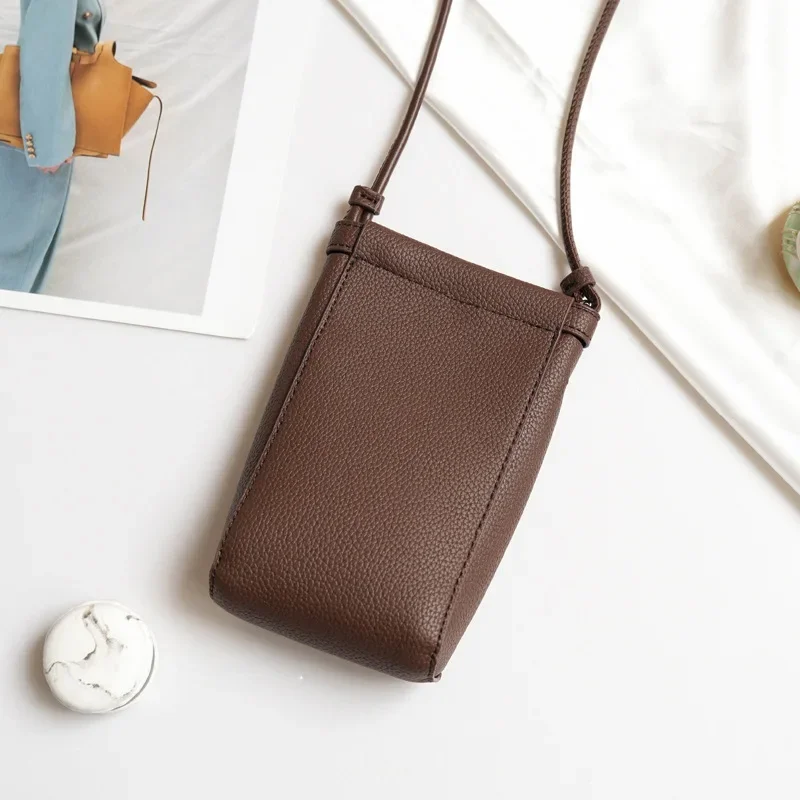 Fashion Simple Small Satchel Korean Vertical Mobile Phone Bag Mini Shoulder Bag Messenger Bag For Women 7