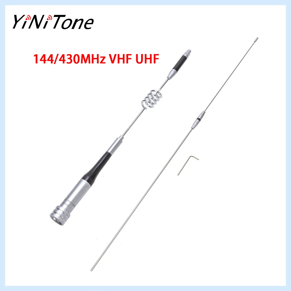 

SG-7200 VHF/UHF 144/430MHz Stainless Steel 150W 3.5/6.0dBi Gain Antenna For Ham Mobile Car Radio BJ-218 KT-7900D