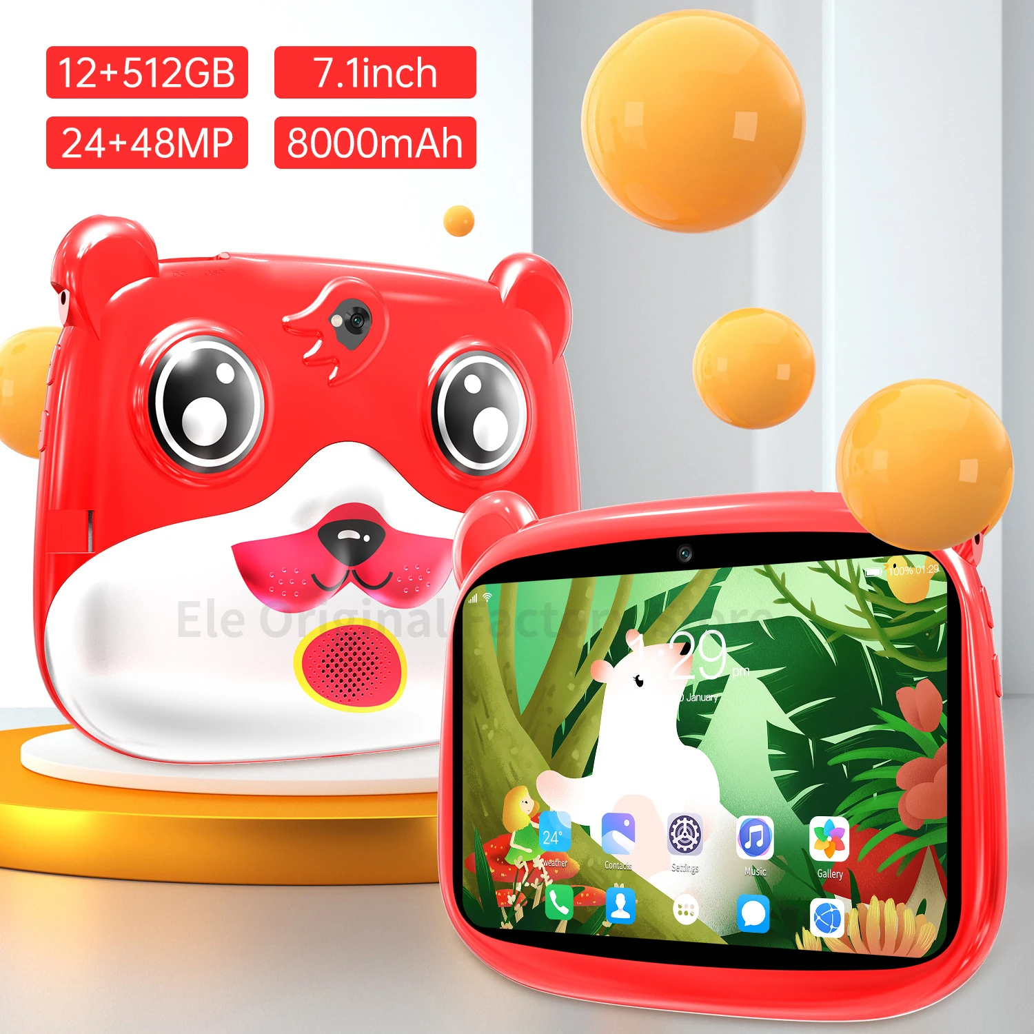 

2023 Kids Tablet Learning Tablet for Kids Android 11 2GB 32GB Toddler Educational Toy Gift for Children 7 Inch HD Dual Cameras