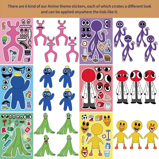 Rainbow & Friends Scratch Paper Stickers - OwlCrate