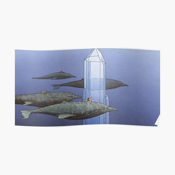 

Постер Moebius в виде Кита, домашняя Настенная картина, живопись, винтажная роспись, забавная комната, современная картина, Декор, искусство без рамки