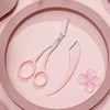 Women's Eyebrow Comb Scissors Professional Eyebrow Trimmer Eyebrow Scissors Eyebrow Razor, Spatula Accessories Eyelash Scissors 1
