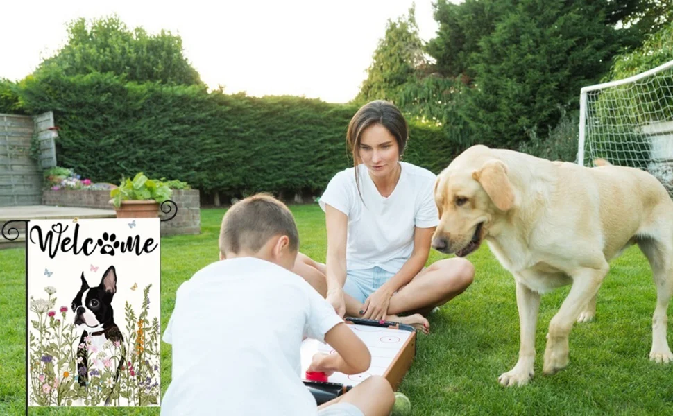 dog garden flags for outside