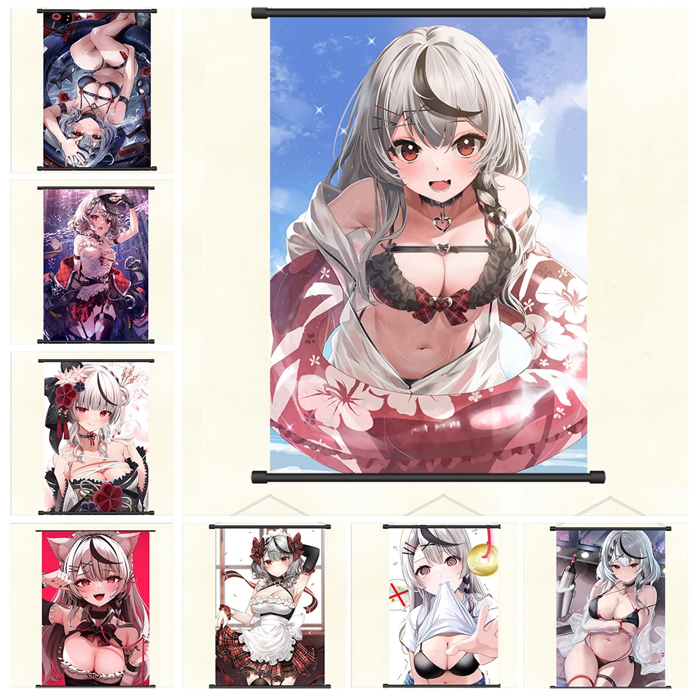 

Sakamata Chloe hololive VTuber Decoration Picture Mural Anime Scroll Painting Cartoon Comics Poster Canvas Wallpaper Prints Gift