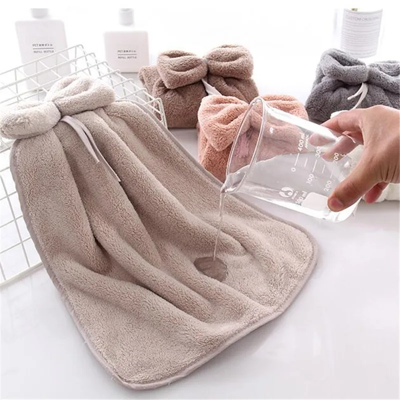 Hand Towel Microfiber Fabric Quick-Dry Water absorption Dry Hanging Wash Kids Daily Using Kitchen Toilet microfiber towel,hand towel,microfiber hand towel