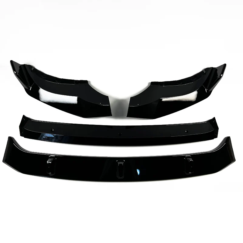 Front Bumper Lip Spoiler For 2019-2023 BMW G05 X5 M Sport - 4PC ABS Carbon Fiber Black