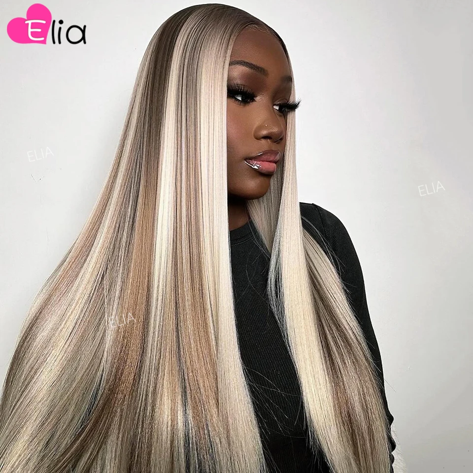 Human Hair Wig Lace Frontal 13×6 Highlights 613 Colored Lace Front Human Hair Wigs Preplucked Straight Brazilian Women’s Hair