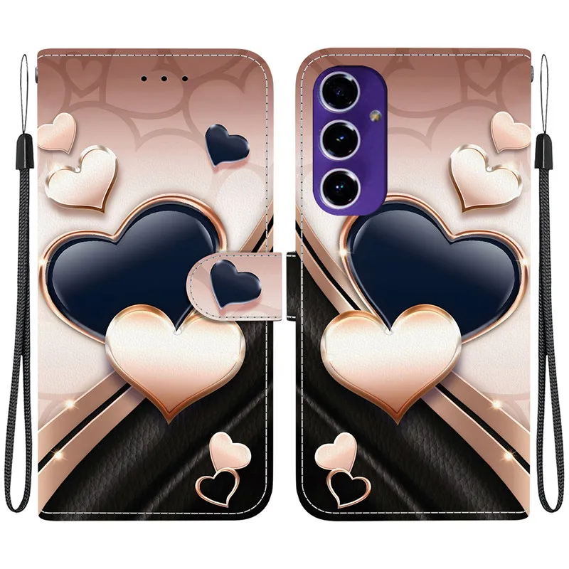 Elegant Colored Flower Wallet Phone Case with 3D Pattern and Magnetic Flip Leather Cover