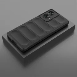 Luxurious Silicone Case with Microfiber Lining for Moto Edge 50 Pro (Black)