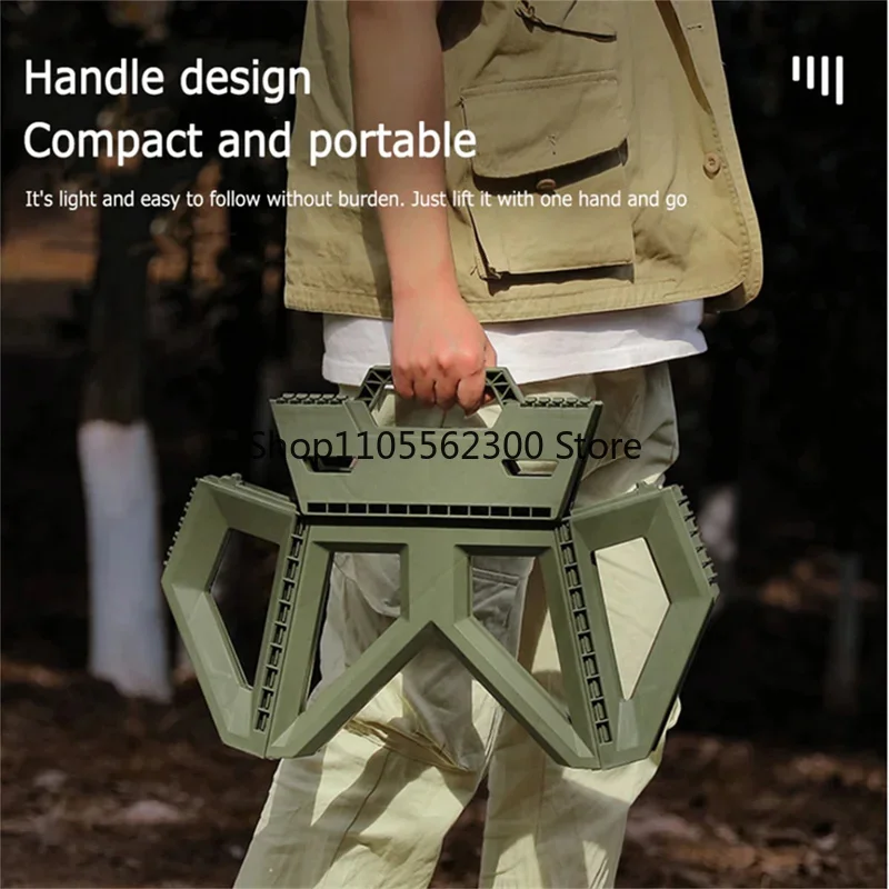 Chaise pliante portable pour usage extérieur, tabouret robuste à haute capacité de charge pour le camping, la pêche, la plage, siège compact et léger pour usage quotidien
