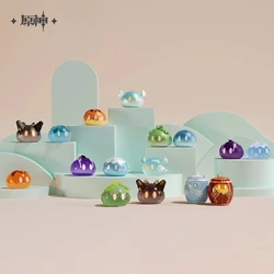 [Genuine] Anime Game Genshin Impact Cosplay Figure Slime Family Blind Bag ABS PVC Statue Wind Storage Jar Kids Xmas Gift PCS-5