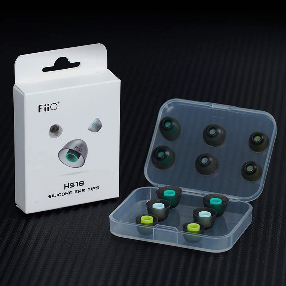 

FiiO HS18 Silicon Eartips 0.4mm thick (6 pairs S/M/L)